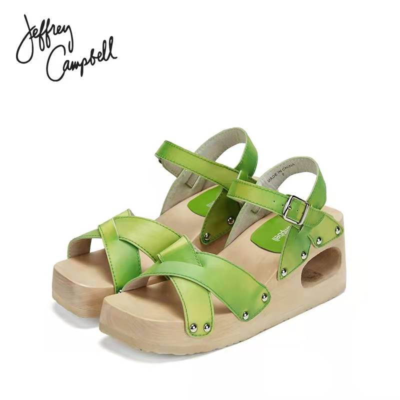 圆木厚底女装鞋