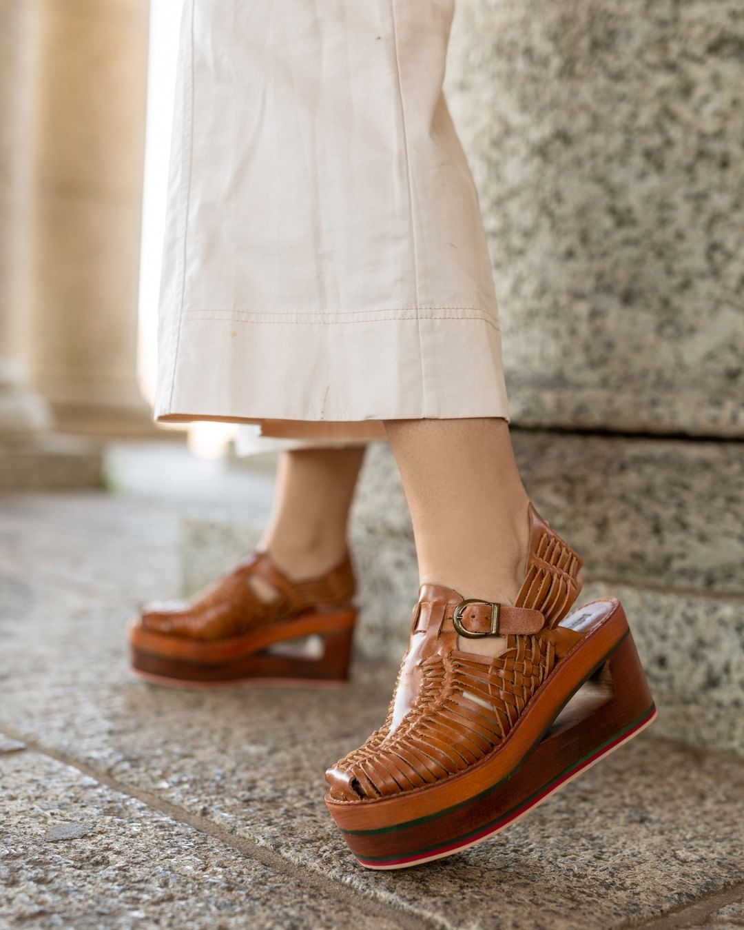 原木厚底女装鞋