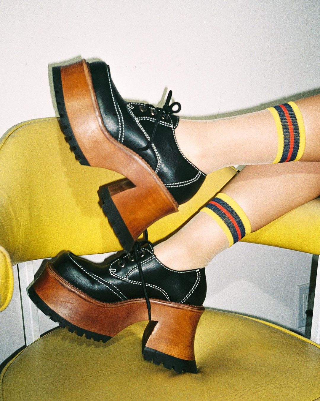 原木厚底女装鞋